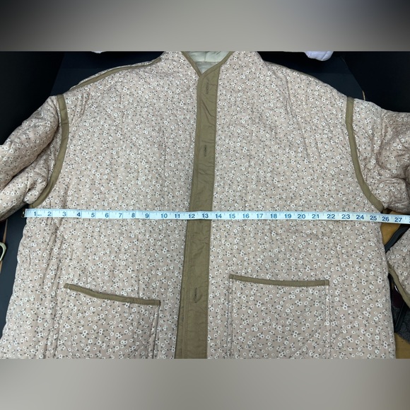 NEW Blank NYC Quilted Reversible Floral Jacket Women's Cream Pink Size XL - Picture 11 of 13
